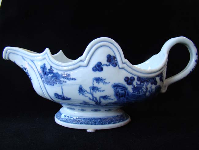 A Chinese Export Porcelain Armorial Sauce Boat circa 1765